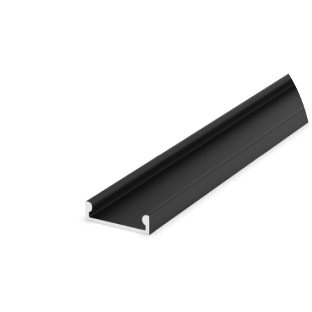 Profil led aplicat - Profil Aluminiu LED negru P4-3 Dispersor opal 2M