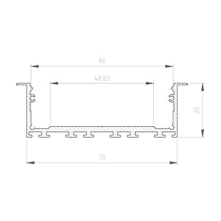 Profil Aluminiu LED 1M alb P27-1 [1]