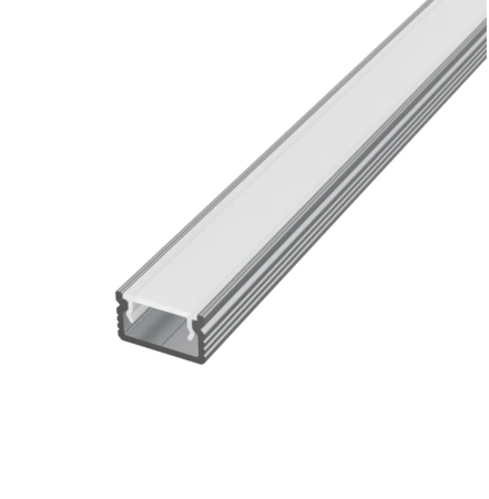 Profil Banda LED - Profil LED aluminiu LP131 gri, aplicat, 12×7 mm, + Dispersor Opal 2M