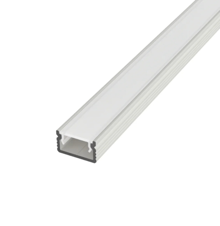 Profil Banda LED - Profil LED aluminiu LP131W Alb, aplicat, 12×7 mm, + Dispersor Opal 2M