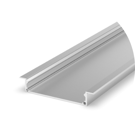 Profil Aluminiu LED argint anodizat P21-1 Dispersor opal 2M [1]