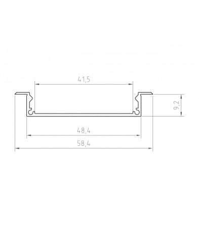 Profil Aluminiu LED argint anodizat P21-1 Dispersor opal 2M [3]