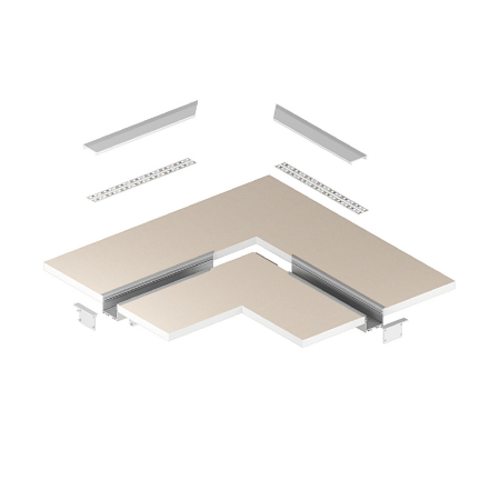 Profil Aluminiu LED argint anodizat P22-1 Dispersor opal 2M [6]