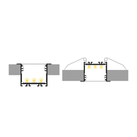 Profil Aluminiu LED alb P22-1 Dispersor opal 2M [2]