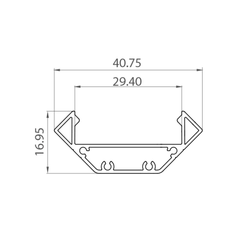 Profil Aluminiu LED negru P3-3 Dispersor opal 2M [1]