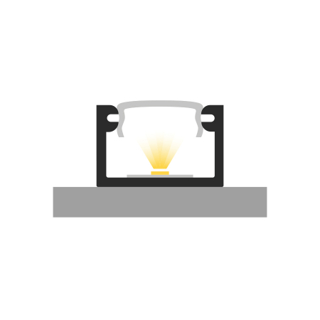 Profil Aluminiu LED negru P4-2 Dispersor opal 2M [3]