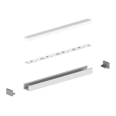 Profil Aluminiu LED argint anodizat P4-2 Dispersor opal 2M [4]