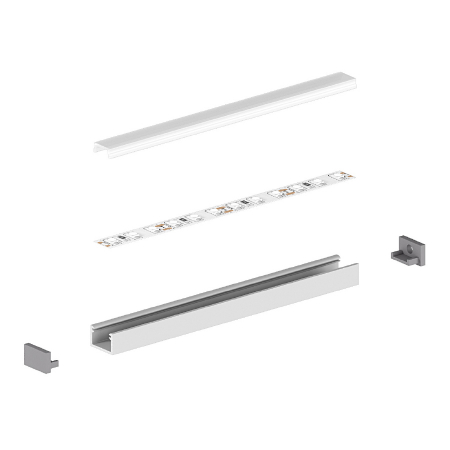 Profil Aluminiu LED negru P4-2 Dispersor opal 2M [4]
