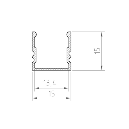 Profil Aluminiu LED alb P5-1 Dispersor opal 2M [1]