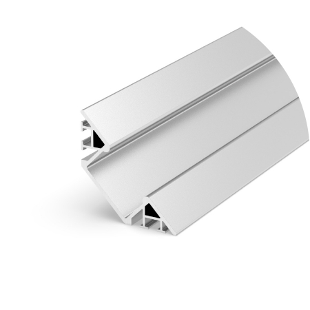 Profil Aluminiu LED argint anodizat P7-1 Dispersor opal 2M [1]