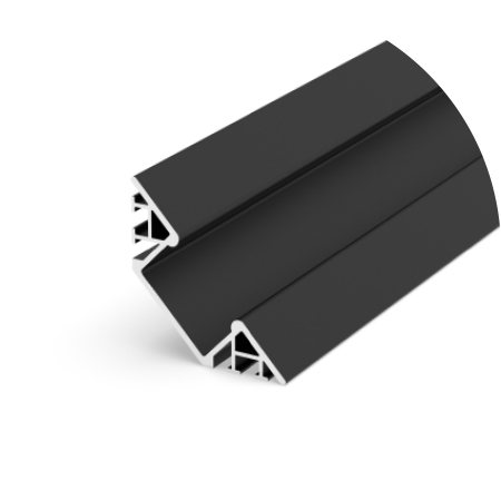 Profil Aluminiu LED negru P7-1 Dispersor opal 2M [1]