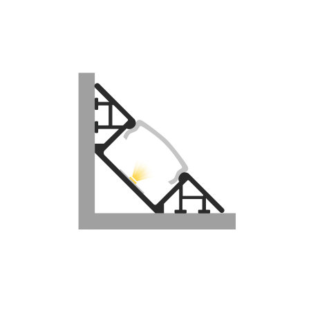 Profil Aluminiu LED alb P7-1 Dispersor opal 2M [2]