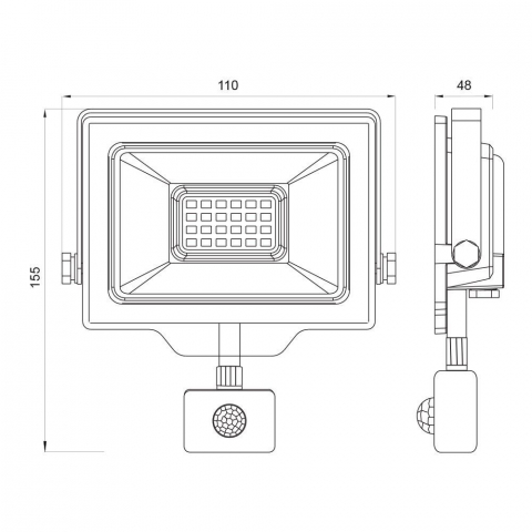 Proiector LED cu senzor SHIFT LED ∙ 20W ∙ negru ∙ 6400K [1]