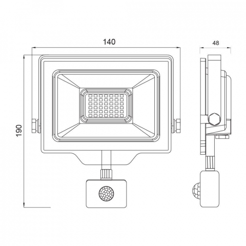 Proiector LED cu senzor SHIFT LED ∙ 30W ∙ negru ∙ 6400K [1]