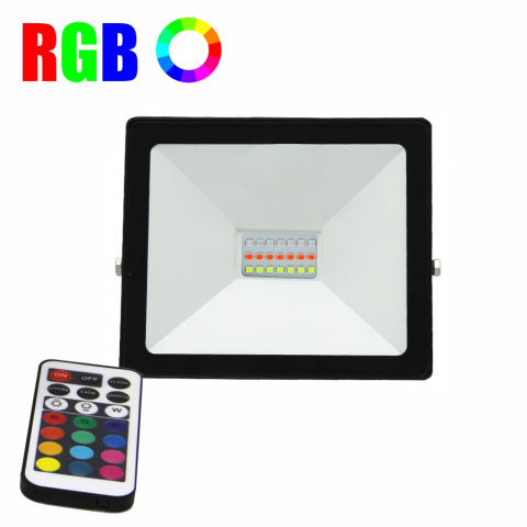 Proiectoare LED - Proiector LED RGB 16 culori, 50W, IP65, telecomanda IR inclusa