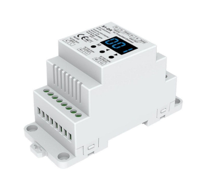 Controler Banda LED - Receptor LED Triac (DMX512) - Dimmer pentru becuri 230VAC 2x100W - Șină DIN - S1-DR(W)