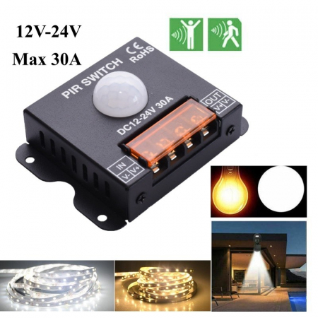Senzori de miscare - SENZOR PIR-30 COMUTATOR MISCARE 12V-24V/30A