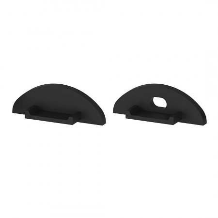 Accesorii profile led - Set capace capat plastic negru P2-1 [C1]