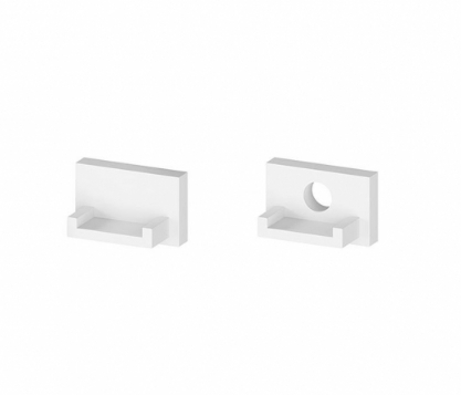 Accesorii profile led - Set de capace de capat din plastic alb P4-2 [C10]