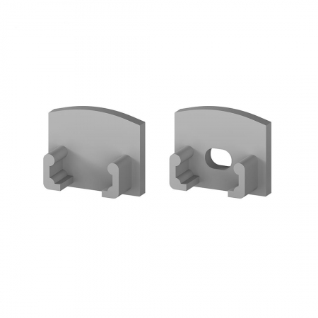 Accesorii profile led - Set de capace de capat din plastic gri P5-2; P18-3, GK18-3 [C1, C4]