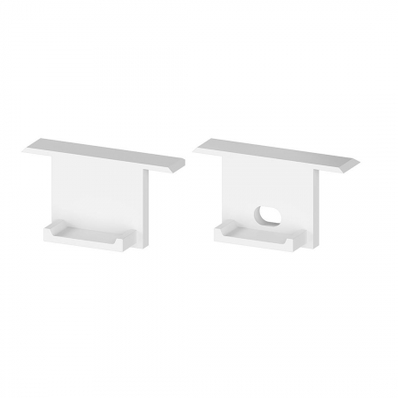 Profil Banda LED - Set de capace de capat din plastic alb P18-2 [C13]