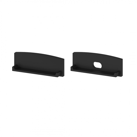 Accesorii profile led - Set de capace de capat din plastic negru P13-1 [C2]