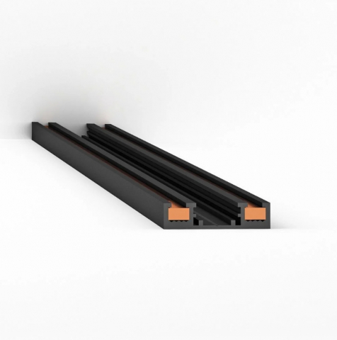 Corpuri de Iluminat pe Sina LED - Sina magnetica slim negru aplicata 2M