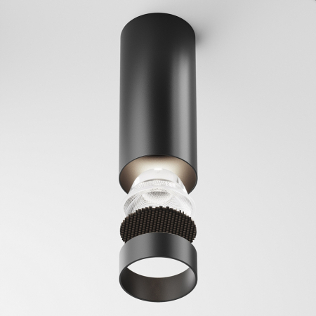 Spot LED Aplicat pe tavan Cilindric Negru 12W 4000K [2]