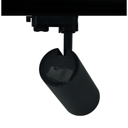 Spot LED negru nisipos pentru șină 27W 4000K, trifazat, 36°, 3150LM, 230V AC Ra80 Φ74*170MM [1]