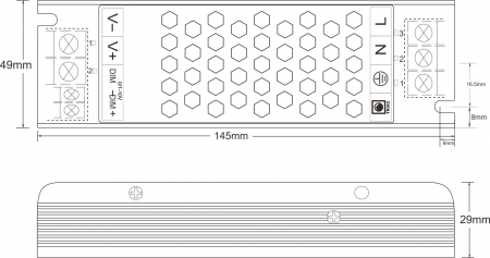 Sursa de alimentare cu tensiune constanta 12V 100W, reglabila TRIAK, 0 / 1-10V [1]