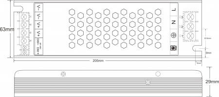Sursa de alimentare cu tensiune constanta 12V 200W, reglabila TRIAK, 0 / 1-10V [1]