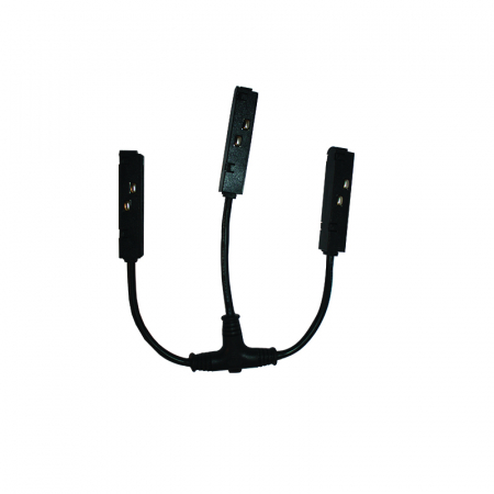 Conector sina magnetic 48V - ALIMENTARE "T" PENTRU SINA MAGNETICA 48V DC NEGRU MAT