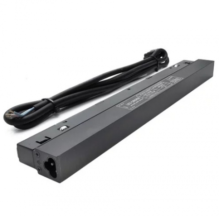 Corpuri de Iluminat pe Sina LED - SURSA NEGRU MATT MAGNETIC 100W 230V AC- 48V DC IP20 2.1A 250 * 23.5 * 45MM CU CABLU 2M