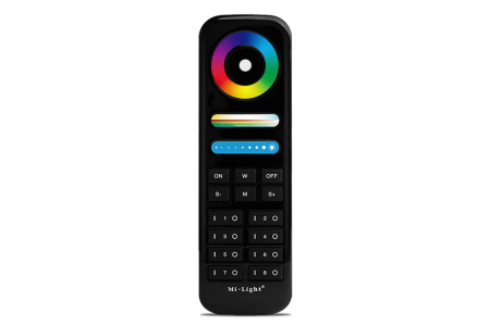 Lumina LED Miboxer & controler - Telecomanda RGB + CCT cu 8 zone, negru 2xAAA FUT089B