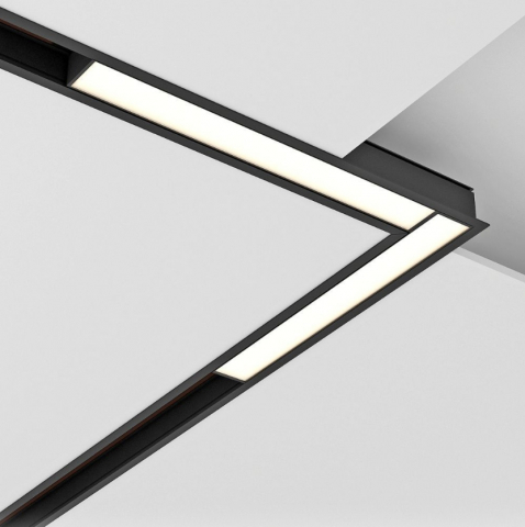 Sina magnetica Slim LED 48V - Unghi magnetic LED LUGANO LED ∙ 24W ∙ Negru ∙ 4000K