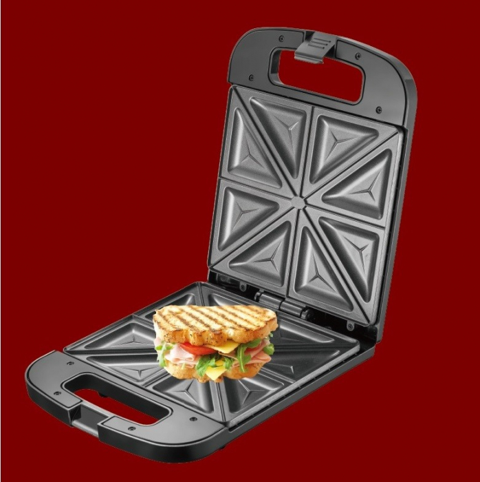 Aparat sandwich, 4 sandwich, forma triunghilara, 1400W [3]