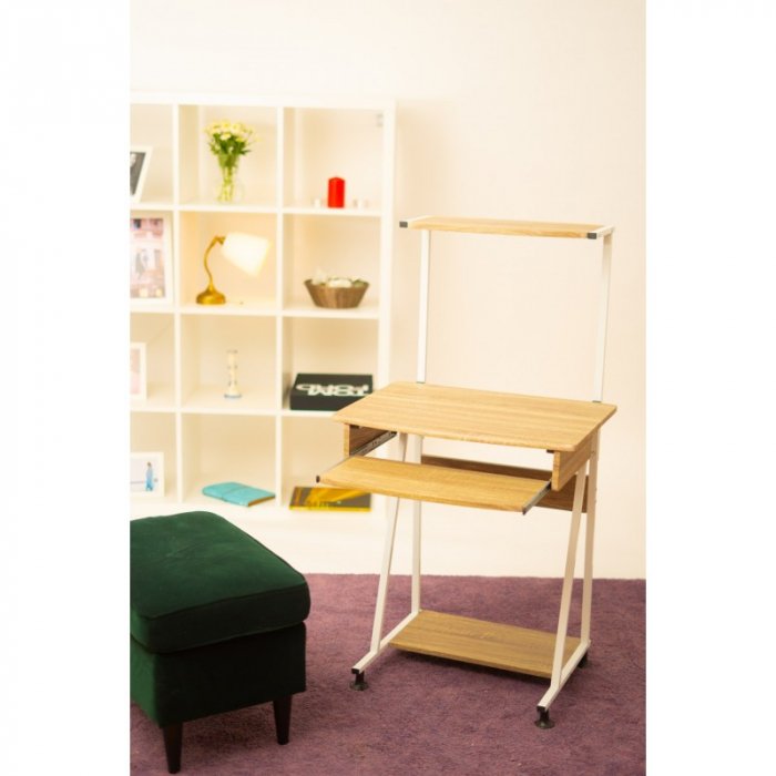 Birou metal si PAL , 60 x 50 x 116 cm, Grunberg, Natur [2]