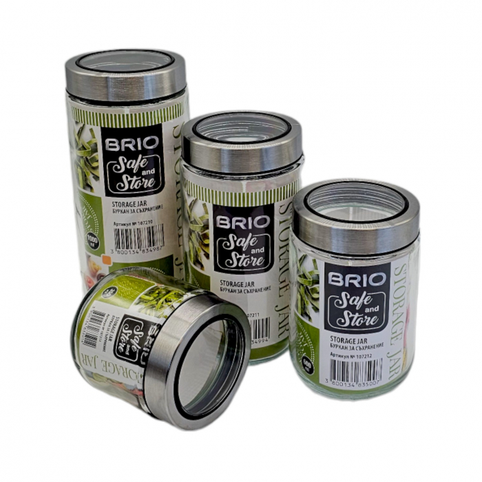 Borcan cu capac, cu fereastra in capac, plastic/otel inoxidabil, 1000 ml [2]