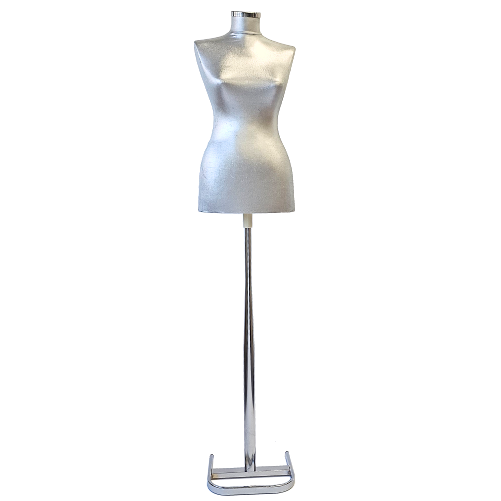 Bust Argintiu Dama Cu Picior Metal Gros [2]