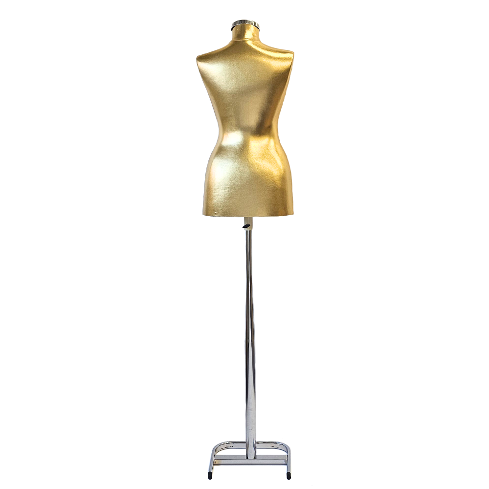 Bust Auriu   Dama Cu Picior Metal Gros [4]