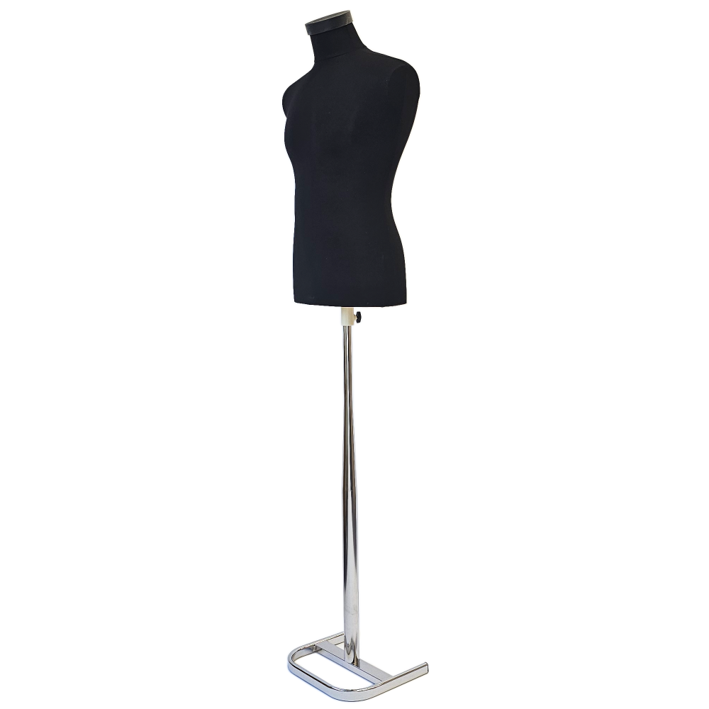 Bust barbat cu picior din metal Cromat [1]