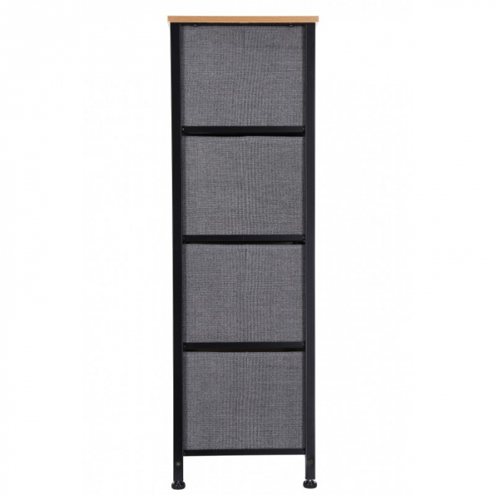 Comoda 4 sertare, 45 x 30 x 94 cm, Gri [7]