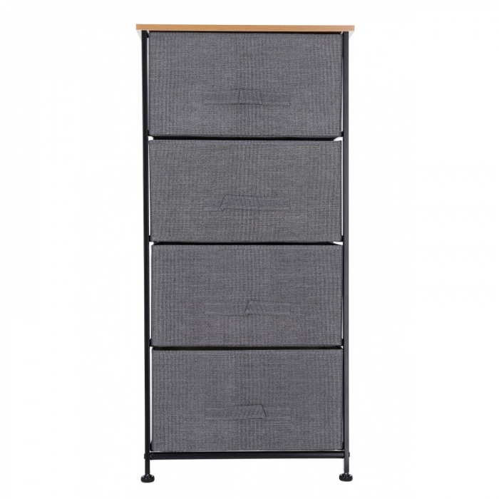 Comoda 4 sertare, 45 x 30 x 94 cm, Gri [5]