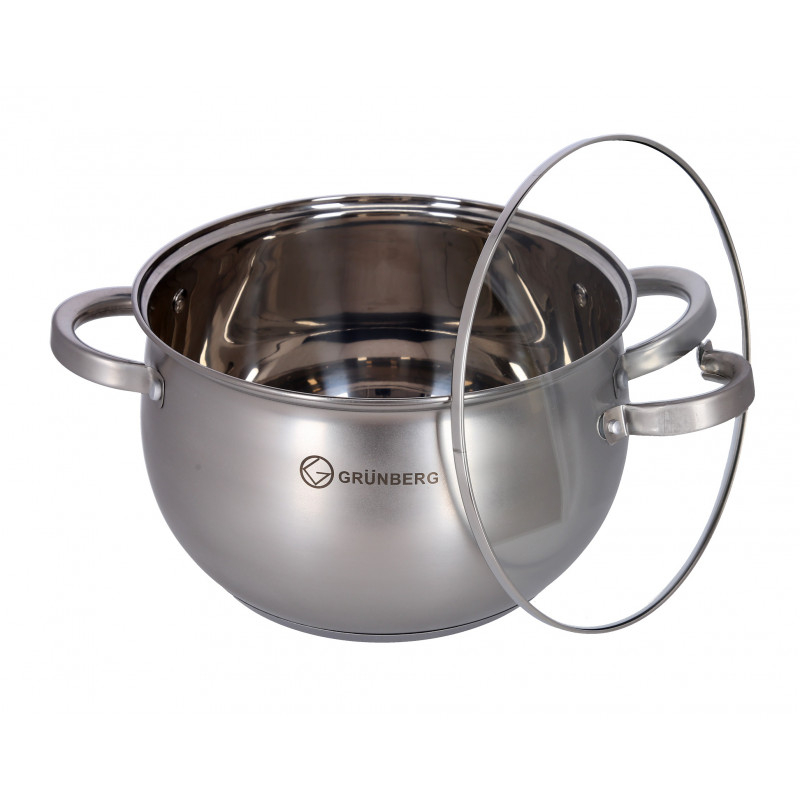 Cratita inox, cu capac sticla, 24 cm, 6.5L [2]