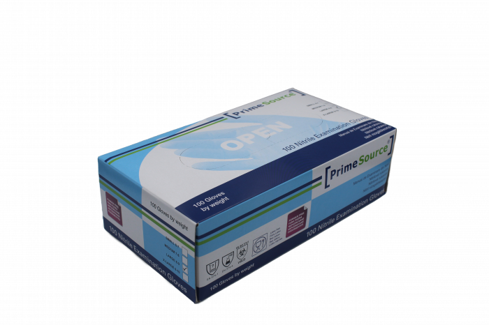 Manusi de unica folosinta din nitril, bleu, fara pudra, 100buc/cut, marimea S, Prime Source [2]