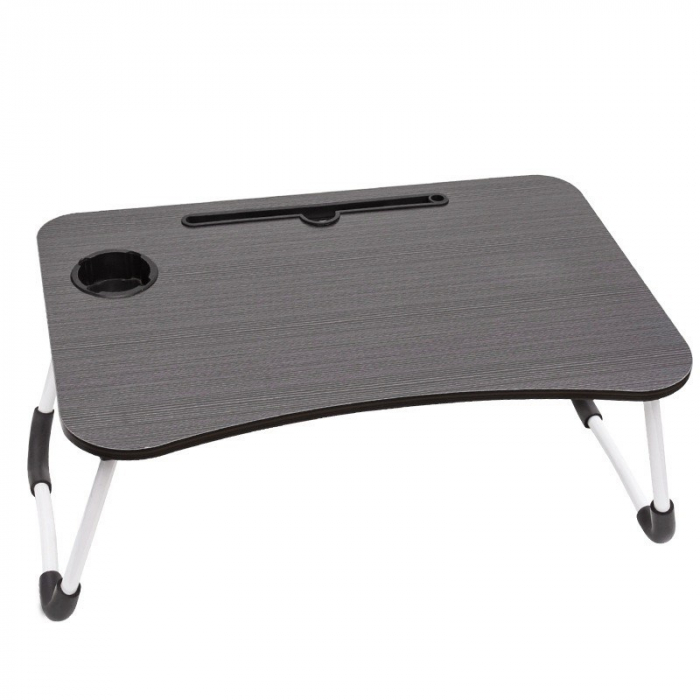 Masuta/Suport Multifunctionala, Pentru Laptop Sau Tableta, Din Metal Cu Blat MDF, 60x40x26 cm, Grunberg,Negru [3]