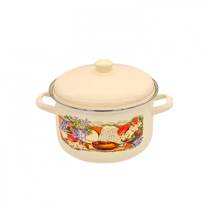 Oala emailata, cu capac, 5.5 L, Bucatarie [2]