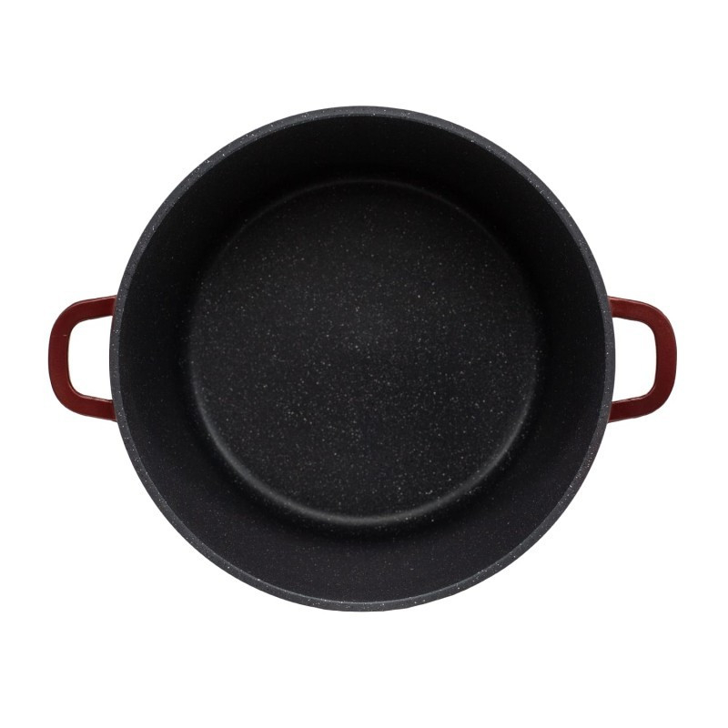 Oala tip tuci, din aluminiu, invelis ceramica marmorata, cu capac, 7.30 L [2]