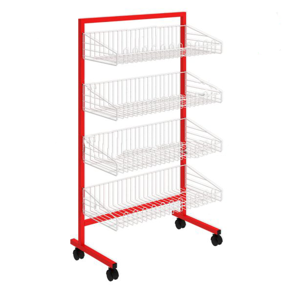 Raft cu 4 cosuri, depozitare si prezentare, latime 75 cm [2]