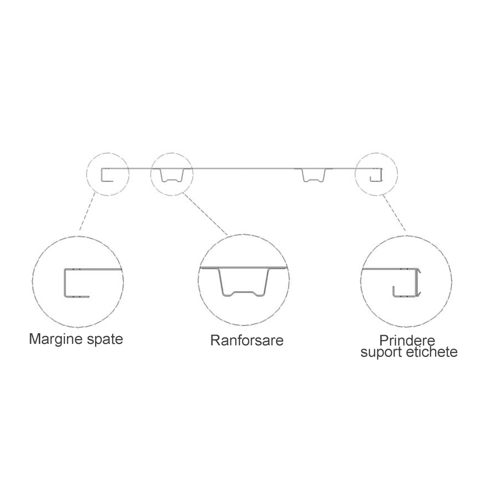 Raft metalic de magazin 100 x 225 cm, baza si 4 polite, alb cu roșu [3]